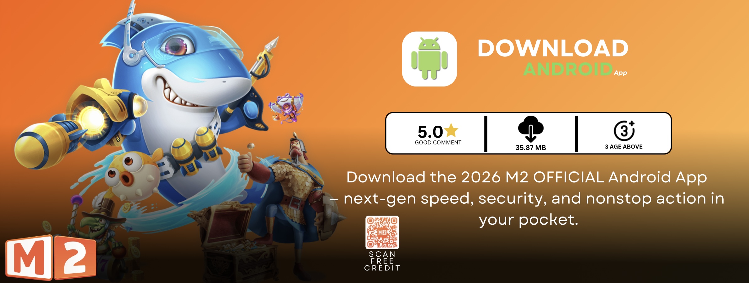 M2 Official Android app download for M2 Casino