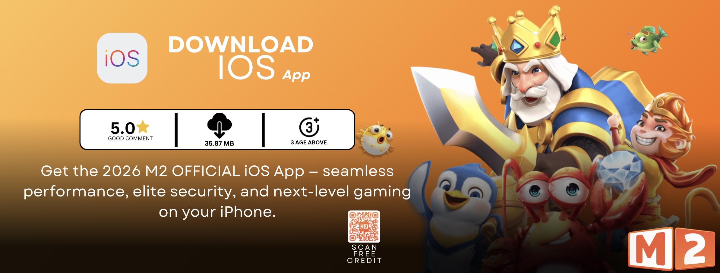 M2 Official iOS app download for M2 Casino
